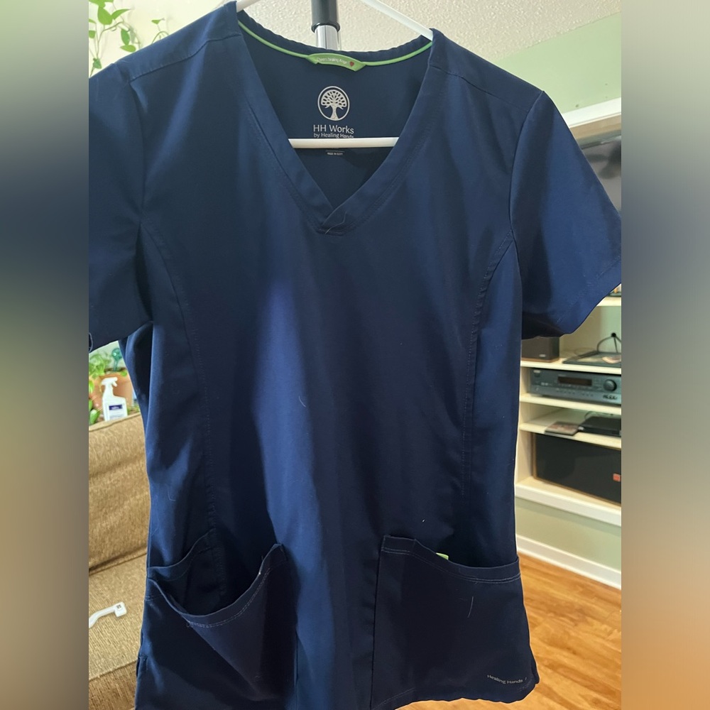 Healing hands HH works XS navy scrub top